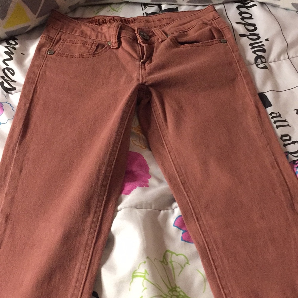 nice orange red toned jeans